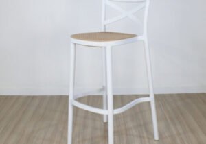 Banqueta cross polipropileno blanca