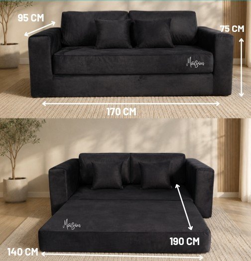 Sillón cama cubo 2 plazas